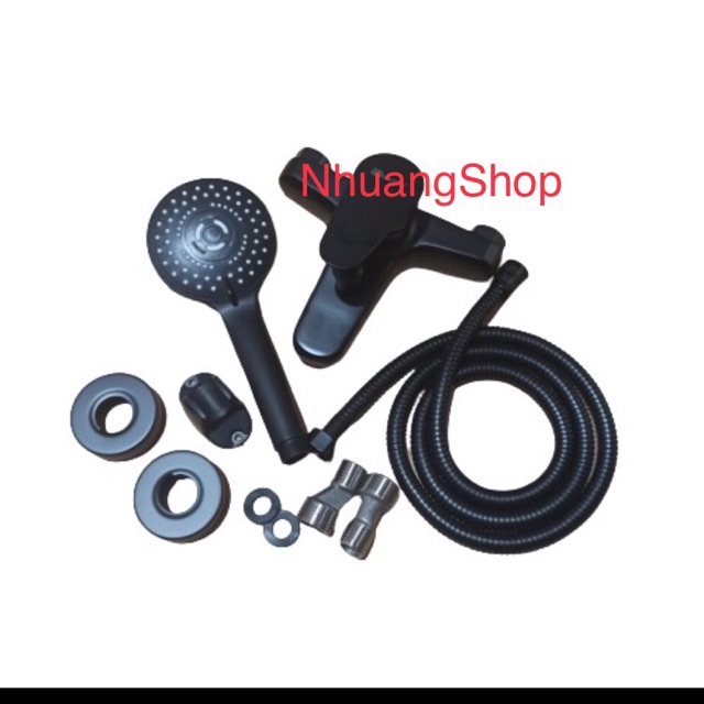 kran bathtub shower panas dingin HITAM stenlis tebal stainless steel