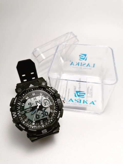 NEW LASIKA DOUBLE TIME WATCH FREE BOX GOOD QUALITY KODE 507