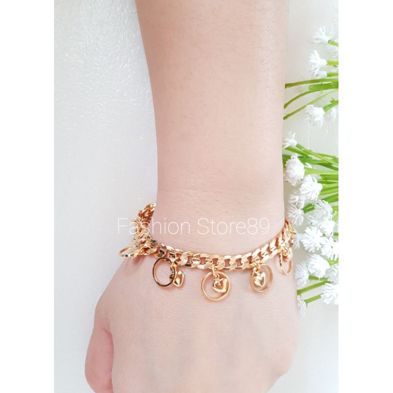 ready import bestseller xuping gelang love full rantai emas xuping premium import lapis emas