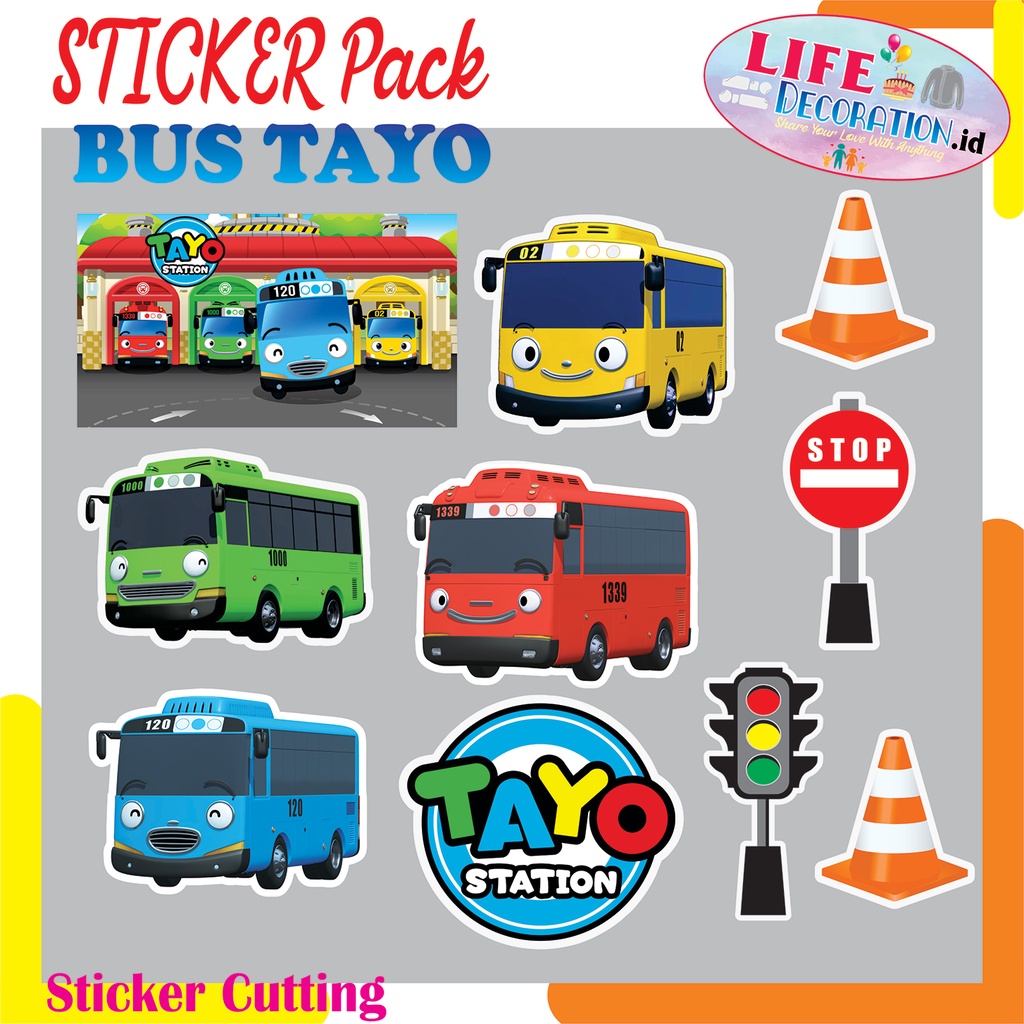 

STIKER BUS TAYO / STICKER PACK TAYO