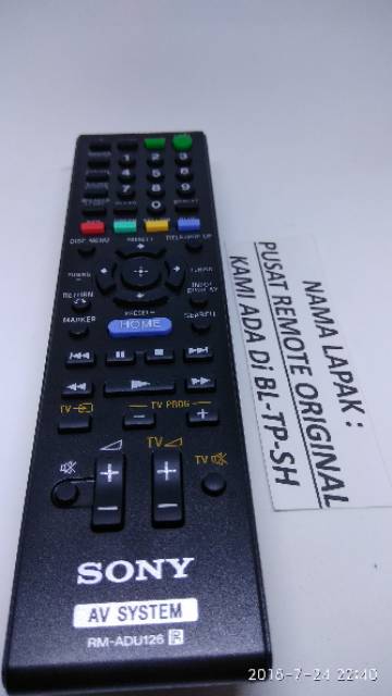 REMOTE REMOT HOME THEATER SONY RM-ADU126 ORIGINAL ASLI