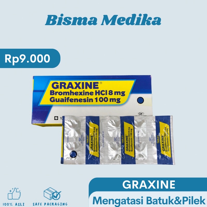 Graxine bromhexine hcl 8 mg guaifenesin 100 mg