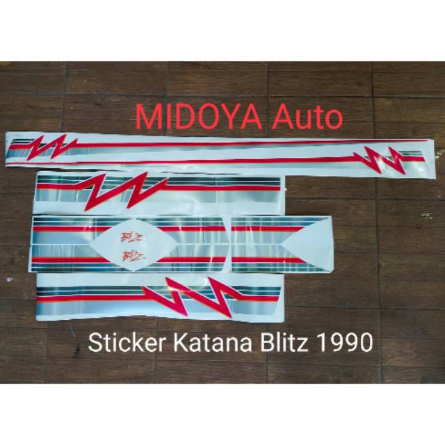 Sticker Stiker Body Katana Blitz Tahun 1990