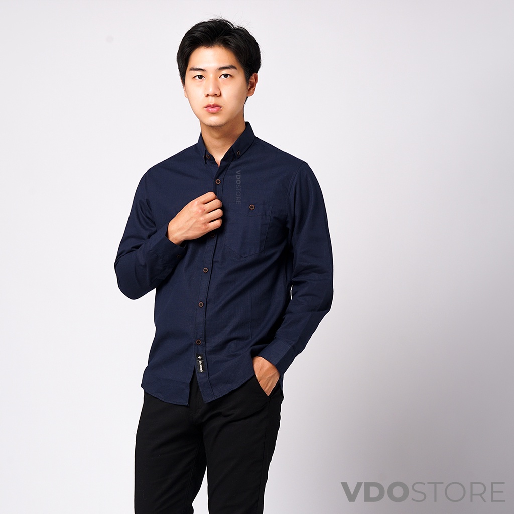 KEMEJA PRIA NAVY BASIC LENGAN PANJANG BAJU DEWASA POLOS PREMIUM KEMEJA KERJA TEBAL M L XL MEN SHIRT KEMEJA KANTOR FORMAL SANTAI CASUAL SEMI KASUAL VIRAL MURAH KATUN KUALITAS