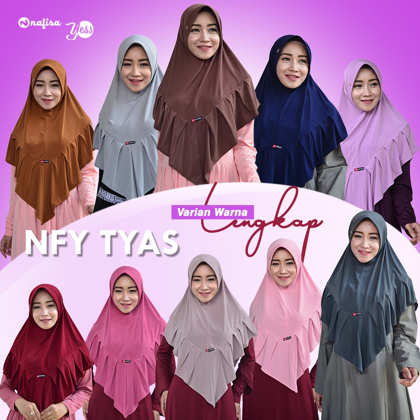 Jilbab Instan Antem Nafisa Tyas | Hijab Instan Bergo Pad Kecil Kerudung Pinguin Ultracryf Premium