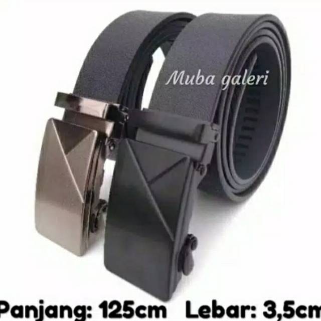 IKAT PINGGANG SABUK GESPER REL HITAM PRIA KARET