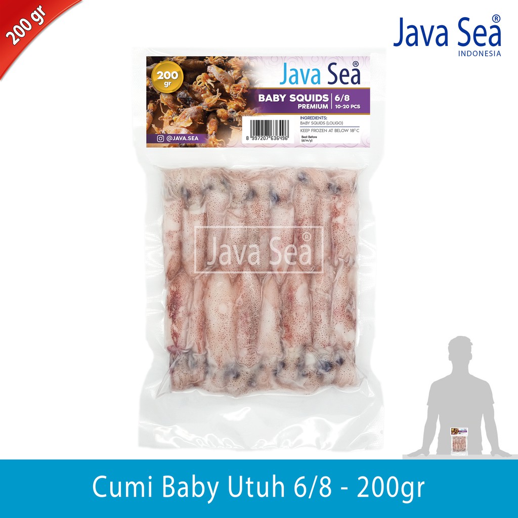 

Baby Cumi Utuh 6/8 pack 200gr Java Sea