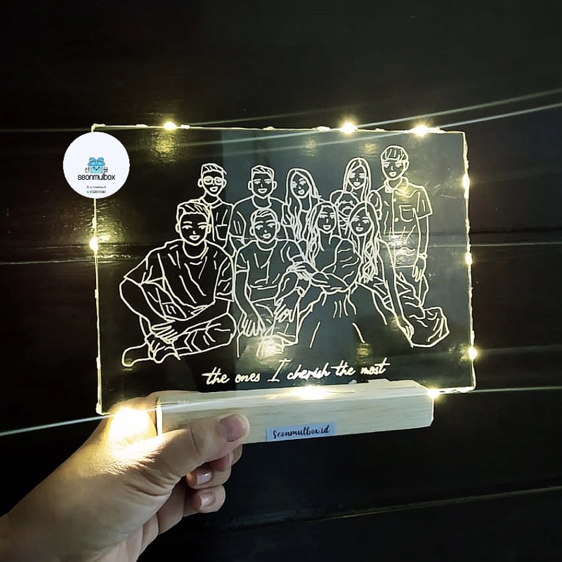 

AKRILIK ACRYLIC LED LIGHT BATTERY LAMPU LED BATERAI