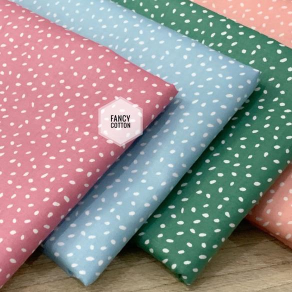 ☟ kain katun jepang motif beras dasar warna - pink white ✲