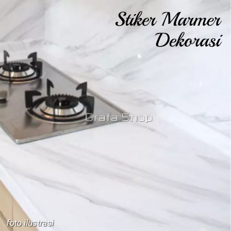 Stiker Dapur / Meja Wastafel Sticker Kitchen Dekorasi Motif Marmer