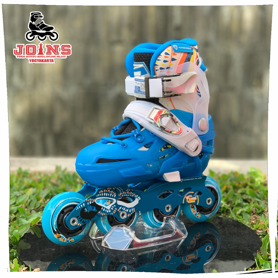 Sepatu Roda Anak Inline Skate Pemula Flying Eagle s6s Biru