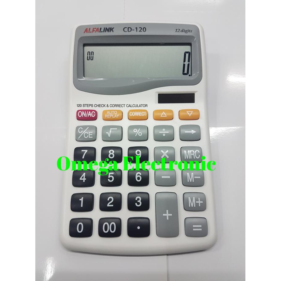 

Alfalink Desktop Cd-120 - Kalkulator Meja Office Check Correct Cd 120