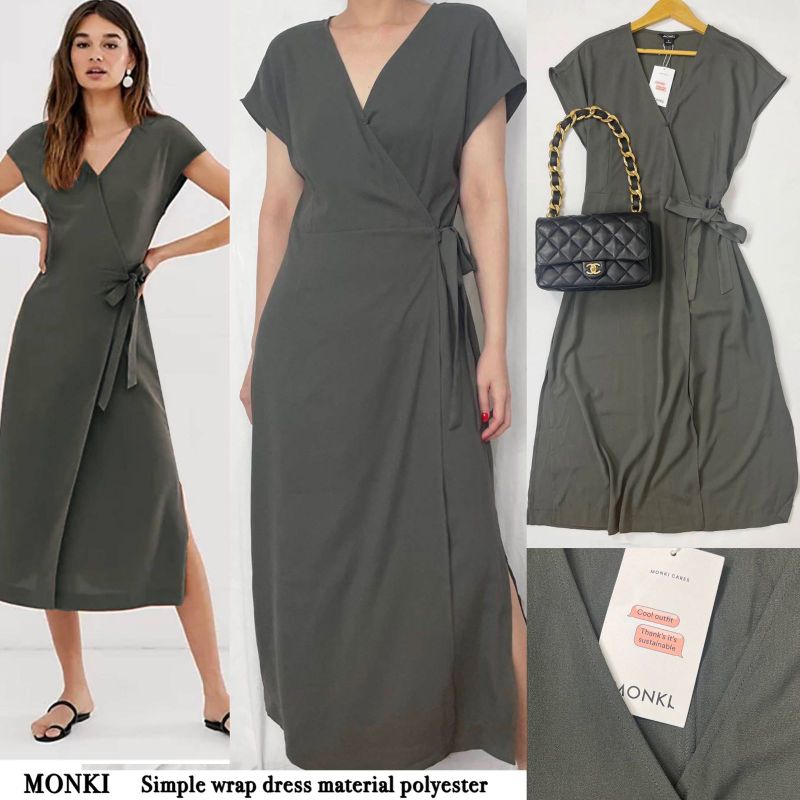 mnki wrap simple elegant dress