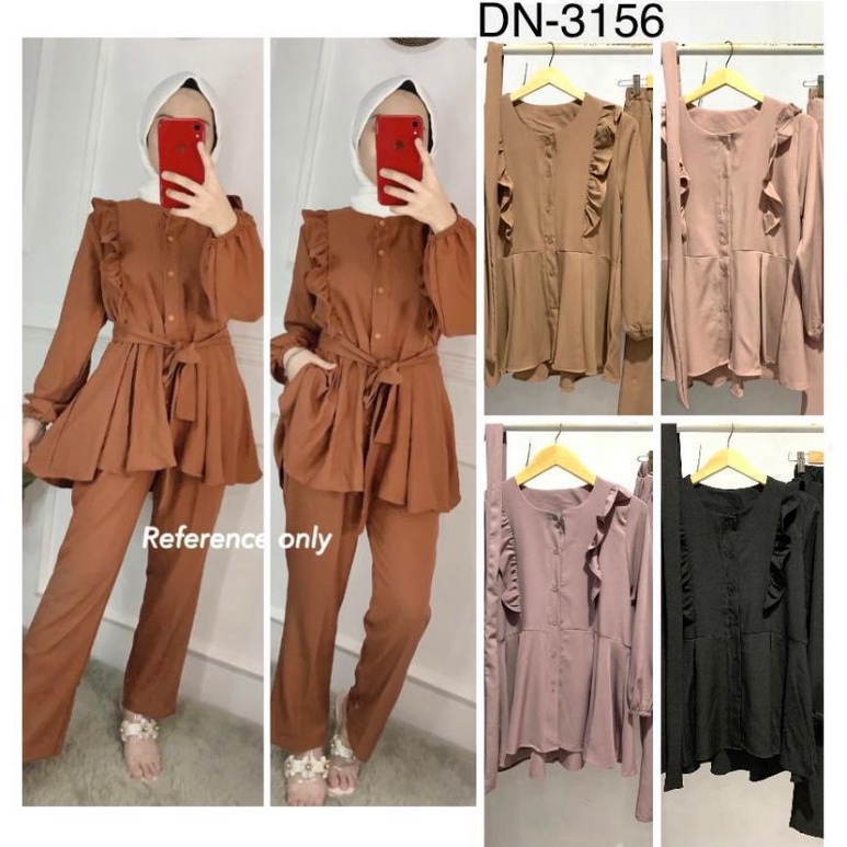 SHAKILA import  DN 3156 atasan wanita shakila blouse wanita set celana shakila import
