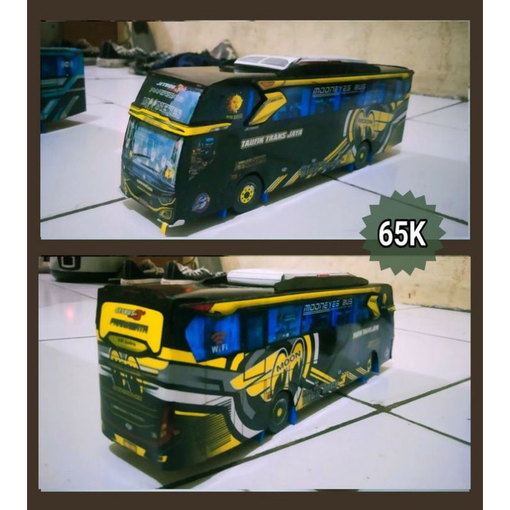 Papercraft bus / miniatur bus Tunggal jaya