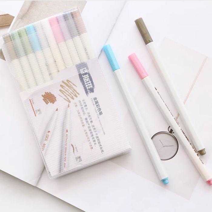 

Metallic Brush Pen (10pcs/pack) Free Pattern Ruler