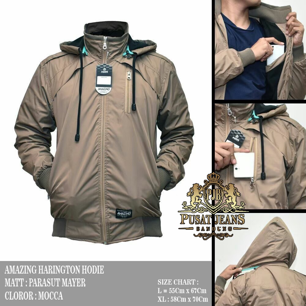 RCL - Jaket Parasut Pria / Harington// Hoodie ADVENTURE Kombinasi Dan Polos Serbaguna Hoodie