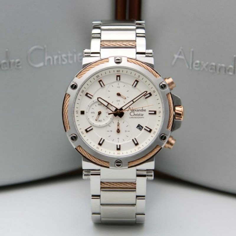 ALEXANDRE CHRISTIE AC 6561 SILVER ROSEGOLD AC6561 PRIA ORIGINAL