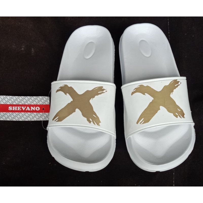 Sandal Pria Selop Karet Pria Sandal Distro Shevano 240 Original Putih Sandal Slop Karet Laki Laki De