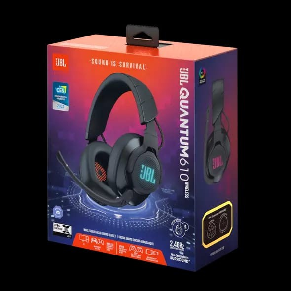 JBL Quantum 610 / Q610 Wireless Over-ear Gaming Headphone Dongle Garansi RESMI