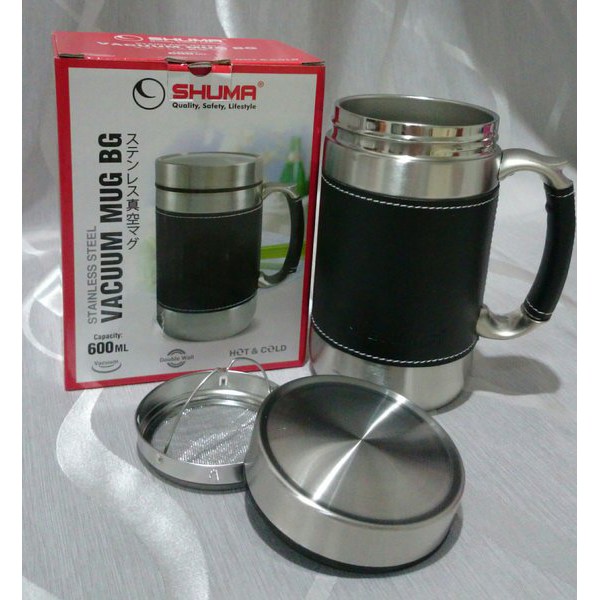 SHUMA VACUUM MUG BG 600ML SARINGAN TEG GELAS MUG