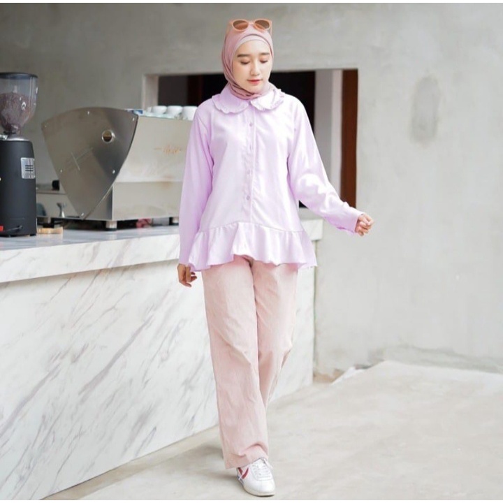 PC Atasan Blouse Wanita EN Kiki Blouse / Blouse Muslimah Terkini 2021 / Atasan Wanita Lengan Panjang