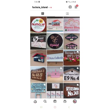 papan nama toko olshop custom