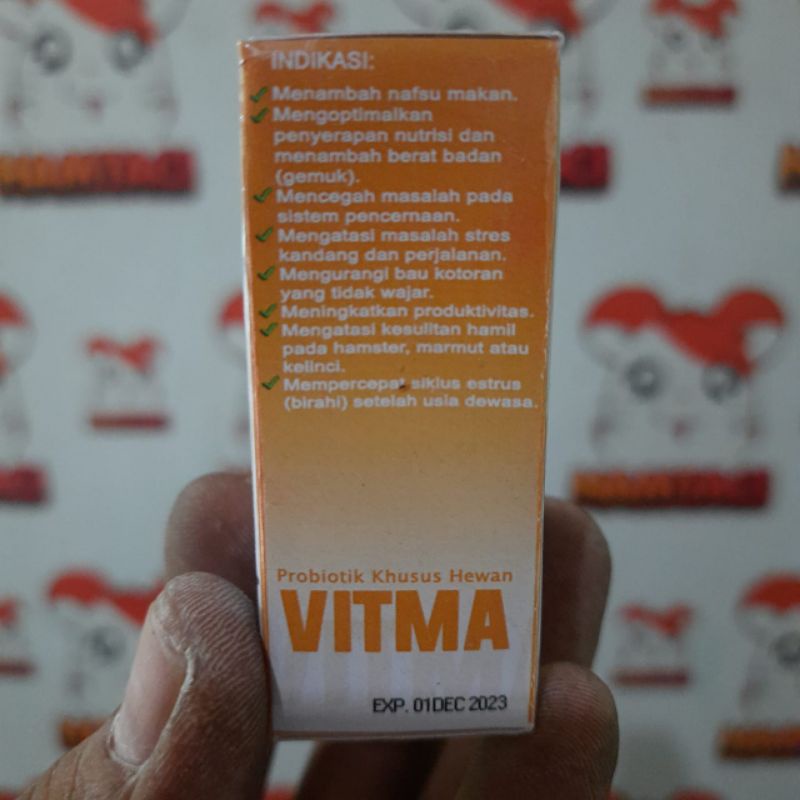 VITMA VITAMIN CAIR HAMSTER 10ML PROBIOTIK MARMUT KELINCI RABBIT BUNNY GUINEA PIG