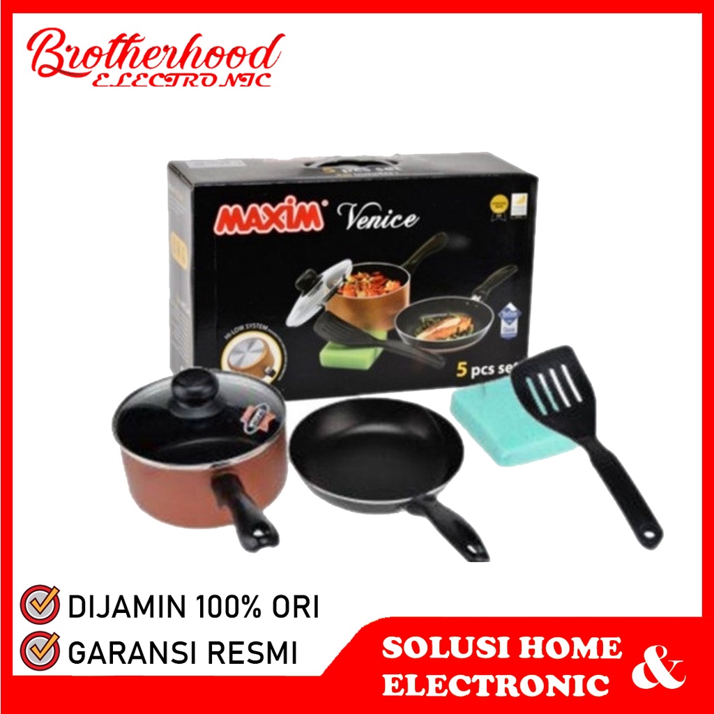 (BISA COD) Maxim Venice Panci Set [5 Pcs] / Venice Panci Set Maxim 100% ORIGINAL
