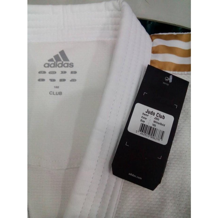 Flume | Seragam Baju Judo Gi Putih Adidas Club J350 Bkn Kap Mizuno