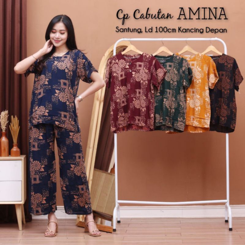 setelan Babydoll wanita set Piyama CP Batik Elmo celana panjang terbaru