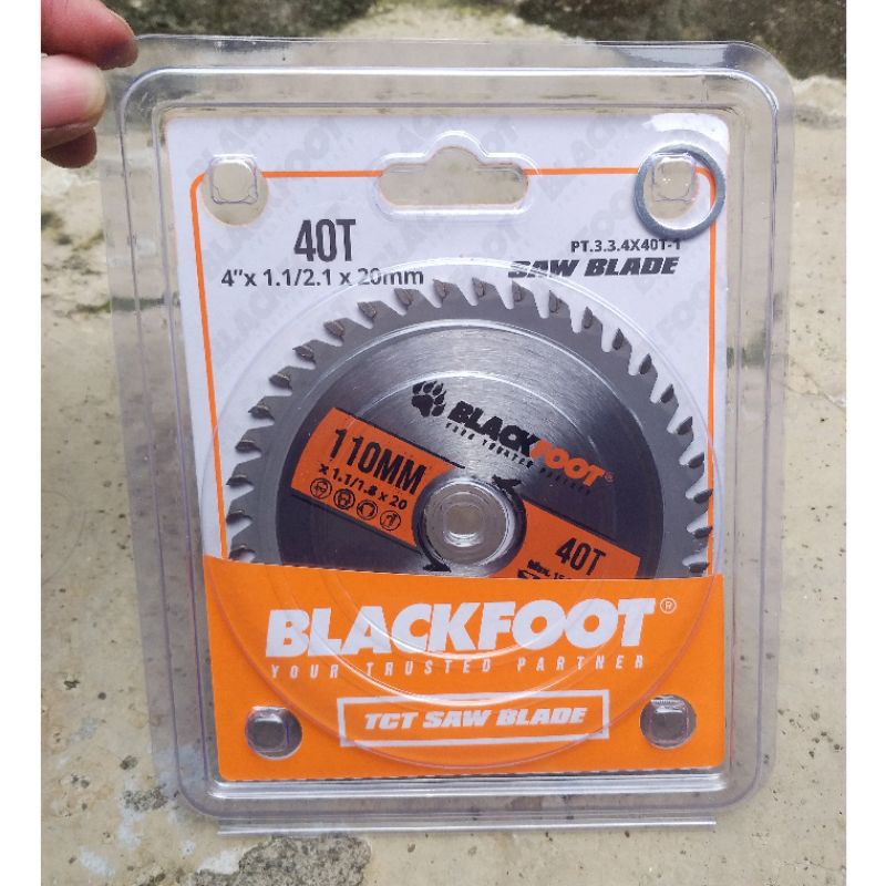 Mata Gergaji Circular BLACKFOOT 4x40T TCT Saw Blade 4inch 40T Serkel Tungsten Potong Kayu Aluminium