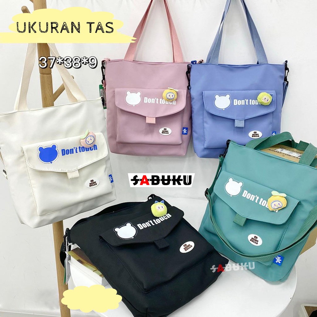 Totebag Rahma Wanita Pria KPOP Korean Bahan Kanvas Tote Bag Resleting Aesthetic Untuk Kuliah Jinjing Bahu Kekinian Bahan Kanvas - 264