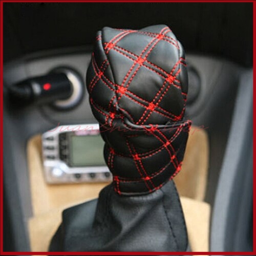 2pcs Anti-slip Dan Serap Keringat Kulit Sintetis Mobil Gear Shift Knob Rem Tangan Kepala Shift Knob Cover Sleeve Aksesoris Interior Mobil