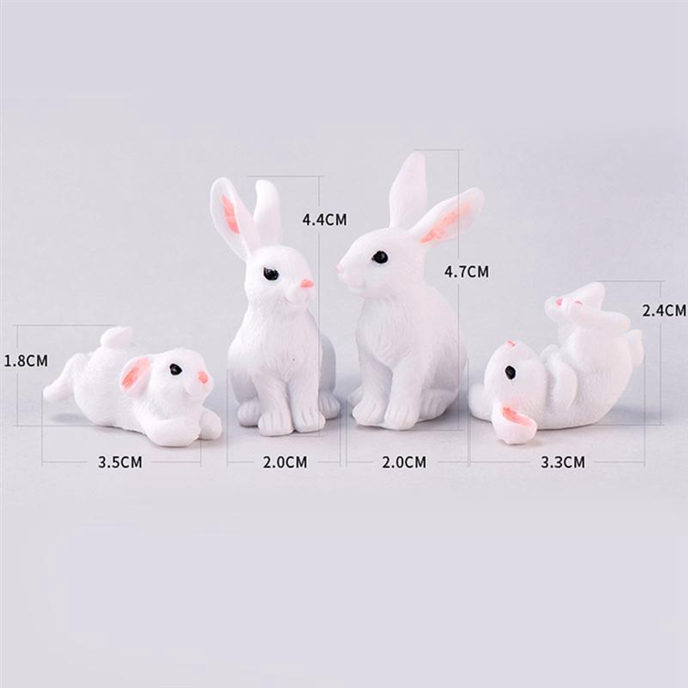 ELEGANT Cute Miniature Resin Fairy Garden Supplies Figurine Mini DIY Craft Animal Home Decor Rabbit Easter