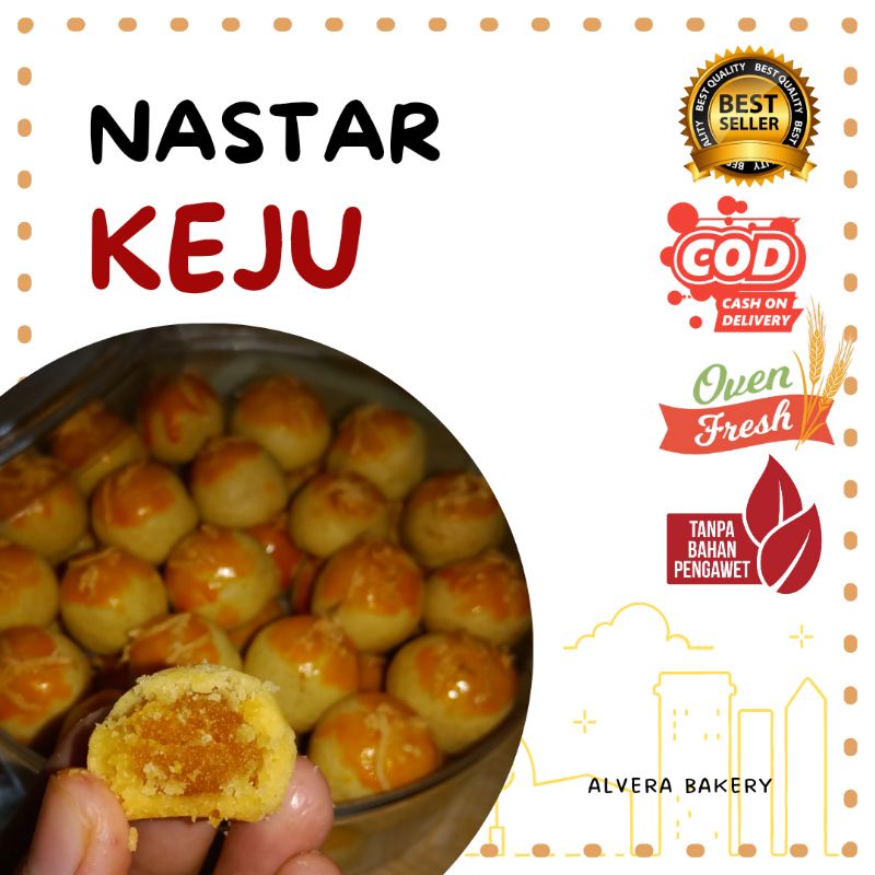 

Kue Kering Nastar Keju Lembut 500gr Selai Homemade