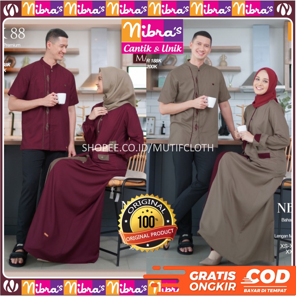 DISKON Nibras Gamis NB A88 / Koko NSK 88 Couple Kondangan Keluarga