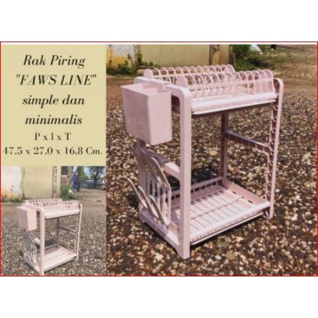 [2000gr] Rak Fawsline KECIL Rak Piring / Fawsline 2 tingkat