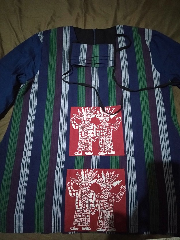 Batik Parisya - Red Batavia B0009, Blouse Batik Wanita Atasan Batik Wanita Lurik