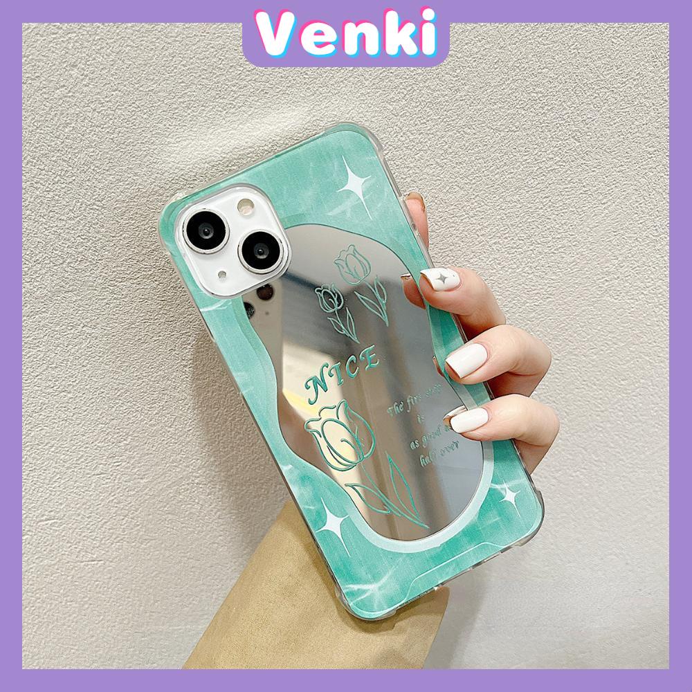 iPhone Case Acrylic HD Mirror Laser Airbag Shockproof Protection Camera Cute Line Rose Flower Compatible For iPhone 11 iPhone 13 Pro Max iPhone 12 Pro Max iPhone 7 Plus iPhone xr