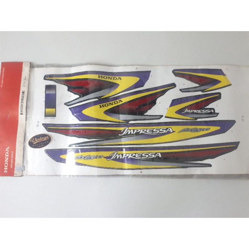 Striping Strip Stiker Honda Astrea Impressa 2001 Original Ahm