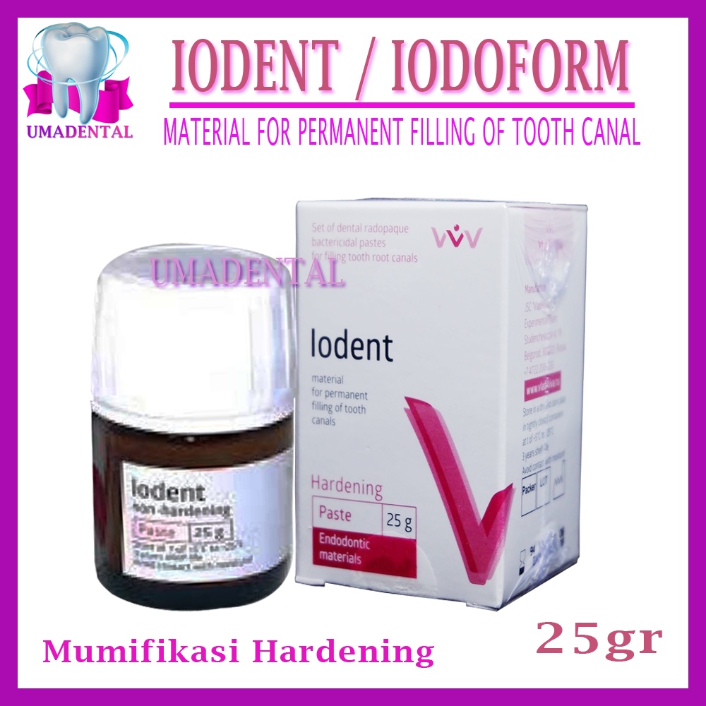 Iodent iodoform paste mumifikasi hardening