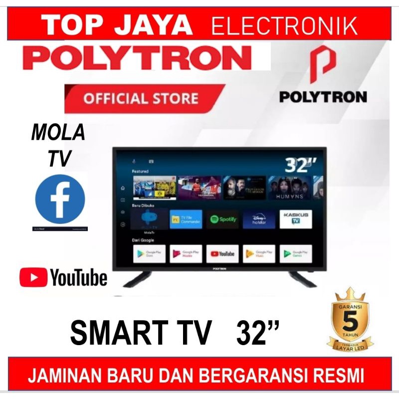 Jual LED TV POLYTRON 32INCH SMART TV NEW SERIES | Shopee Indonesia