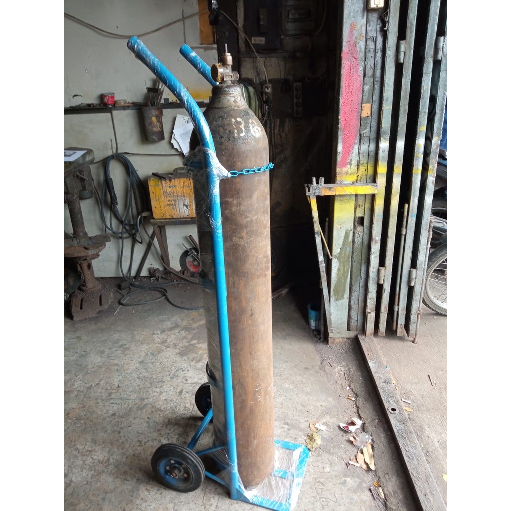 Troli Tabung Gas Oksigen - Trolley Tabung Filter Air - Ukuran 6m3