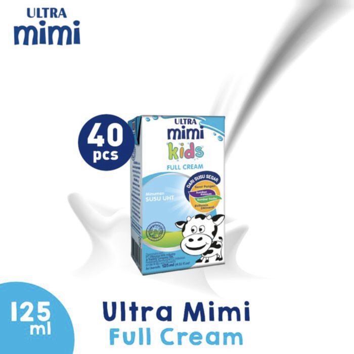 

Susu Ultra Mini Kids 125ml rasa Full Cream. isi 125ml x 40. MURAH !!
