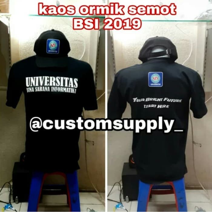 NJSTO475 BAJU KAOS BSI OSPEK ORMIK SEMOT+GRATIS FREE TOPI BLACK