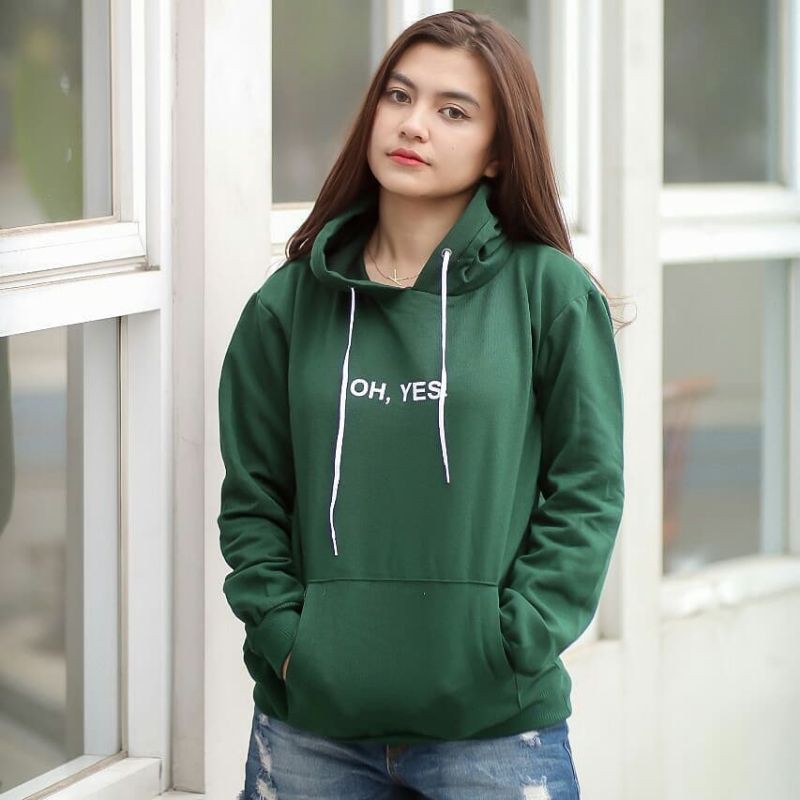 Oh Yes Hoodie || Sweater wanita || Sweater Hoodie murah #OYH