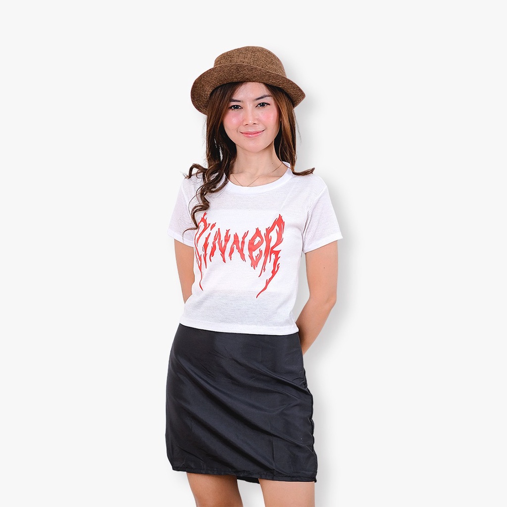 Tq88indonesia Fashion Baju Crop Kaos Wanita Terbaru / Sinner RIB Crop Top / Tshirt Ketat Wanita / Baju Kasual Wanita / Baju Santai Cewek / Baju Polos Wanita