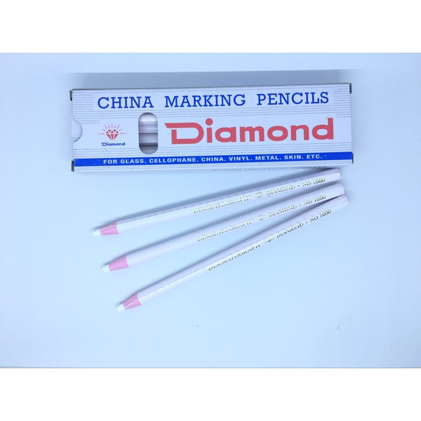 pensil kaca glass pencil diamond kuning/putih bukan joyko