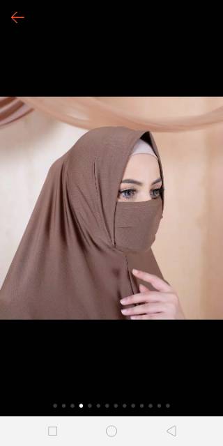 NIQAB HIJAB MASKER XXL JERSEY JOYA PREMIUM